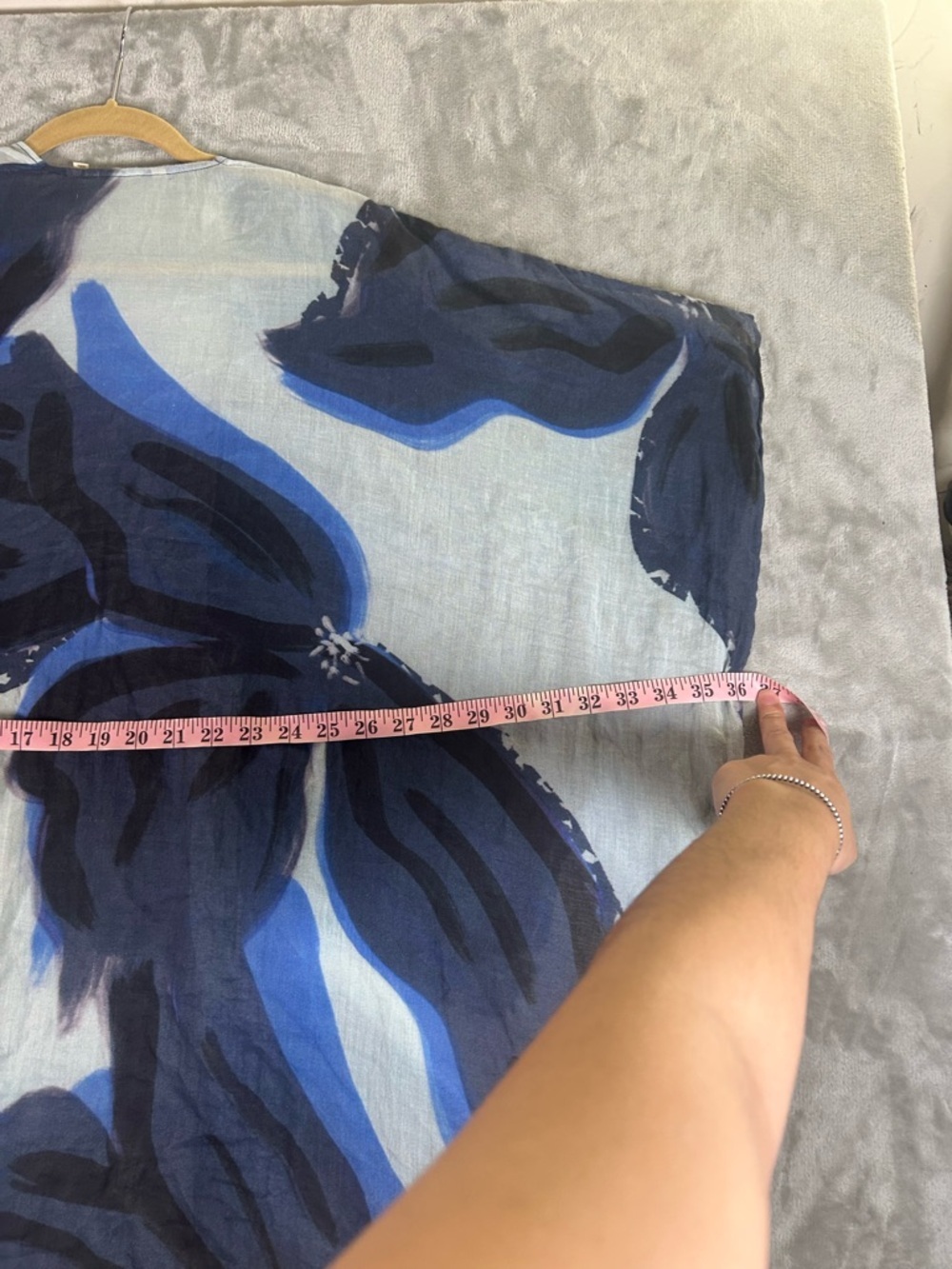 Soft Surroundings Blue and Gray Tie-Dye swim cover - Picture 8 of 8